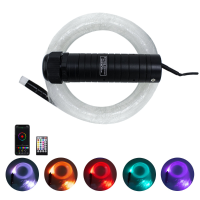 2M DC12V 6W RGB Autodak Star Lights LED Glasvezel Plafondlamp Ondersteuning Spraakbesturing Mobiele APP Controle Afstand