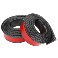 2PCS 1.5M Universele Rubber Auto Spatbord Trim Wielkast Bescherming Lijstwerk Zwart Carbon