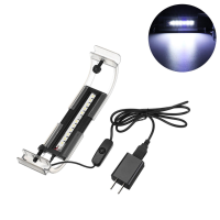 2W 13cm Verstelbare 2835 LED Aquarium Aquarium Super Slim Licht Lamp Zwart