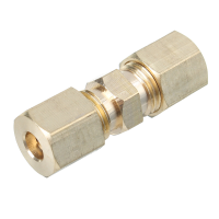 3/16 Inch OD messing compressiepijpfitting connector union recht