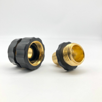 3/4 Inch Tuinslang Snelkoppelingsfittingen Aluminium Gemakkelijke connectorfitting Mannelijke en vrouwelijke set