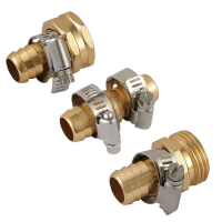3/4 Man Vrouwelijke Connector Set Tuinslang Reparatie Mender Kit Slangconnectoren Waterslangbuisfittingen Koperen gewric
