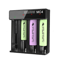 3.7V 4.2V LED Voedingsindicator TC/CC/CV 3Modi USB Oplaadbare 4 sleuven Lithium Batterijoplader 18650/26650/21700 Batter