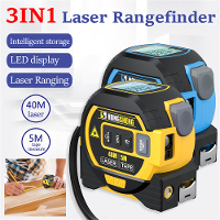 3 In 1 40M/60M Laser Tape Measure Rangefinder 5m Tape Ruler Infrared High precision Intelligent Electronic Ruler Buildin