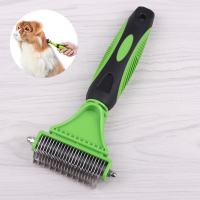 3 In 1 dubbelzijdige hondenkat haaruitvaltrimmer Rvs Grooming Dematting Hark Kamborstel