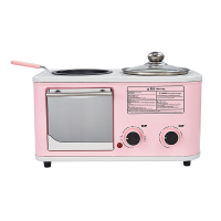 3 In 1 elektrische huishoudelijke ontbijtmachine Mini broodrooster Broodrooster Oven Omelet Koekenpan Voedselstomer