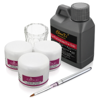 3 Kleuren nagel poeder vloeibare set acryl poeder vloeibare kristal poeder nagel decoraties acryl manicure kit