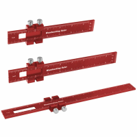 3 Stks aluminium Precisie Pocket Liniaal Houtbewerking Positionering Scribing Gauge Carpenter Markinig Heerser
