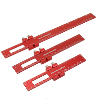 3 Stuks Aluminium legering Precisie Zakliniaal Houtbewerking Positiemachinerichtlijn Timmerman Markeringsliniaal