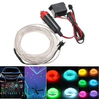 300Cm EL Neon Lichteffect Lichtkabelsnoer Draad 12V Omvormer