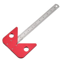 30Cm centrum houtbewerking liniaal 45 graden hoek lijn kaliber markering liniaal hout meten scribe tool