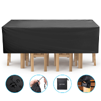 315X160x74CM 420D Oxford Stof Tuinmeubelhoes Waterdicht Winddicht UV bescherming voor Banken Stoelen Buitentafelhoes