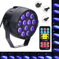36W 12 LED UV Purple DMX Par Light Disco Bar DJ Light Show Stage Verlichting voor Halloween AC90 240V