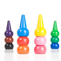 3D 12 kleuren vingerkrijtjes Tekening voor kinderen Beginner Onderwijs Student Plastic krijt schilderij benodigdheden