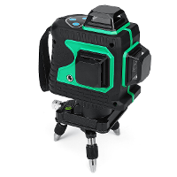 3D Groene Auto Laser Waterpas 12 Lijnen 360° Horizontaal & Verticaal Kruis Bouwgereedschap Meetinstrumenten