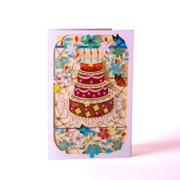 3D Vintage creatieve wenskaarten verjaardag cadeau decoratie kaart wenskaart
