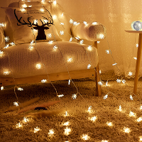 3M 6m USB Powered LED Snowflake Lights Fairy Lichtslingers Kerst Bruiloft Feestdagen Decoratie Verlichting