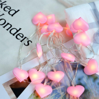 3M Batterij aangedreven Pink Love Heart 20LED Fairy String vakantie licht voor slaapkamer Home Decoracion