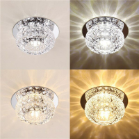 3W 5W moderne ronde vorm Warm White Pure White Crystal LED plafondlamp kroonluchter Downlight