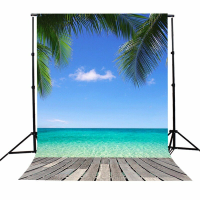 3X5FT Vinyl Summer Blue Sky Beach Coco Photography Achtergrond Achtergrond Studio Prop