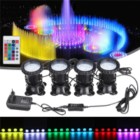 4 In 1 RGB LED Onderwater onderdompelbare vijverspotlichttuin tank aquarium met afstandsbediening