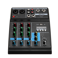 4 Kanaals audiomixer Bluetooth USB mengpaneel Professionele podium eindversterker