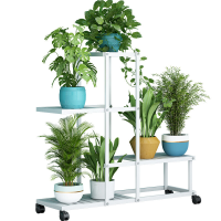 4 Potten Binnen Buiten Tuin Plantenstandaard Plantenbak Bloempot Plank Metaal