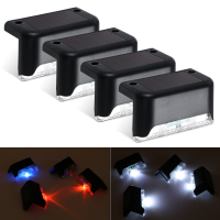 4 STKS Solar LED Dekverlichting Outdoor Waterdichte Tuin Pathway Licht Trappen Stap Fence Lamp