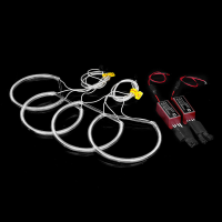4 STUKS 146 MM + 131 MM CCFL LED Angel Eyes Licht Koplamp Halo Ring Set Witte Kleur Voor BMW E46
