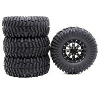 4 STUKS Banden Metalen Velgen Wiel 2.2Inch 12mm Hex Crawler SCX10 TRX4 TRX6 YIKONG YK4082 4012 RGT 1/10 RC Auto Voertuig