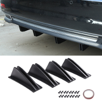 4 Stuks Universele Achterste Onderste Bumper Diffuser Haaienvin Diffuser Lip Splitter Haaienvinnen Trim