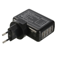 4 USB poort Multifunctionele AC 5.0V 2.1A adapter US / EU / UK / AU stekker Wandoplader