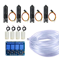 4 Weg Automatisch Irrigatiesysteem DIY pakket Zelfbewatering Tuin Bloemenkas Waterpomp Bodemvochtigheidssensor Elektroni