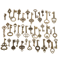 40St Antieke Vtg Oude Look Sierlijke Lopers Veel Hanger Fancy Heart