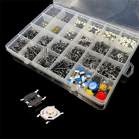 460PCS Tact Schakelaar Drukknop Micro Schakelaar Voor Auto Afstandbediening/TV/Speelgoed/Thuisgebruik Drukknop Caps Kit