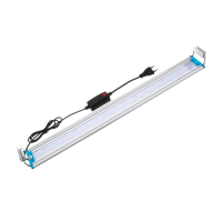 48.5CM Aluminium Verstelbare LED Aquarium Licht Aquarium Paneel Lamp Blauw + Wit AC220V
