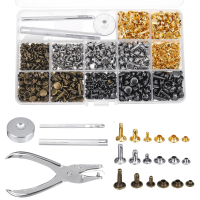 480 Stuks dubbele dop klinknagel gereedschapsset metalen studs hoed tas lederen kleding ambachtelijke