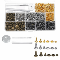 480 Stuks dubbele dop klinknagels gereedschapsset metalen studs hoed tas lederen kleding ambachtelijke