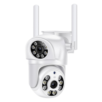 4MP UHD PTZ IP Dome EU camera met dubbele lens, dubbel scherm, AI detectie van menselijke vorm, volledig gekleurde CCTV 