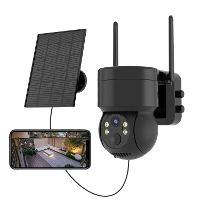 4MP WiFi Zonne Camera HD Draadloze Bewakings IP Cam met Zonnepaneel 4X Zoom Menselijke Detectie 7800mAh Oplaadbare Batte