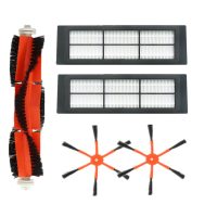 5 Stks Stofzuiger Onderdelen voor Xiaomi Roborock HEPA Filters * 2 Oranje Zijborstels * 2 Hoofdborstel * 1 Niet originee