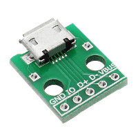 5 Stuks Micro USB naar Dip vrouwelijke socket B type microfoon 5P Patch naar Dip 2,54 mm pin met soldeeradapterbord