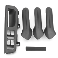 5 Stuks zwarte interieurdeur handgreep cover schakelaar bezel set voor VW Jetta Golf Bora MK4