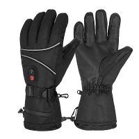 5 Vinger Winter Motorhandschoenen 3 Versnellingen Temperatuurinstelling Volledige Palm Lederen Touchscreen Verwarming me