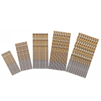 50 STKS 1/1. 5/2/2.5/3Mm HSS Titanium Coated Boor HSS Staal Boor rechte Schacht Boor Spiraalboor