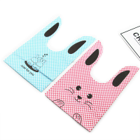 50Pcs / lot schattige konijn ontwerp creatieve suiker dessertzakken bakken zelfklevende plastic verpakking tas