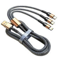 5A USB A naar Type C / iP / Micro kabel Snelladen van gegevensoverdracht Puur koperen kernlijn 1,2 m / 2 m lang voor iPh