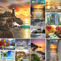 5D DIY Diamond schilderij landschap zonsondergang zeezicht borduurwerk Cross Stitch Kit schilderij DIY Home Decoration