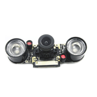 5MP Nachtzicht Fisheye cameramodule OV5647 72 ° focaal instelbaar camerabord met 850 IR LED