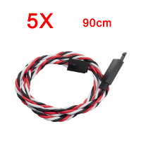5X Amass 60 Core 90cm Anti off Servo Verlengkabel Draad Voor Futaba